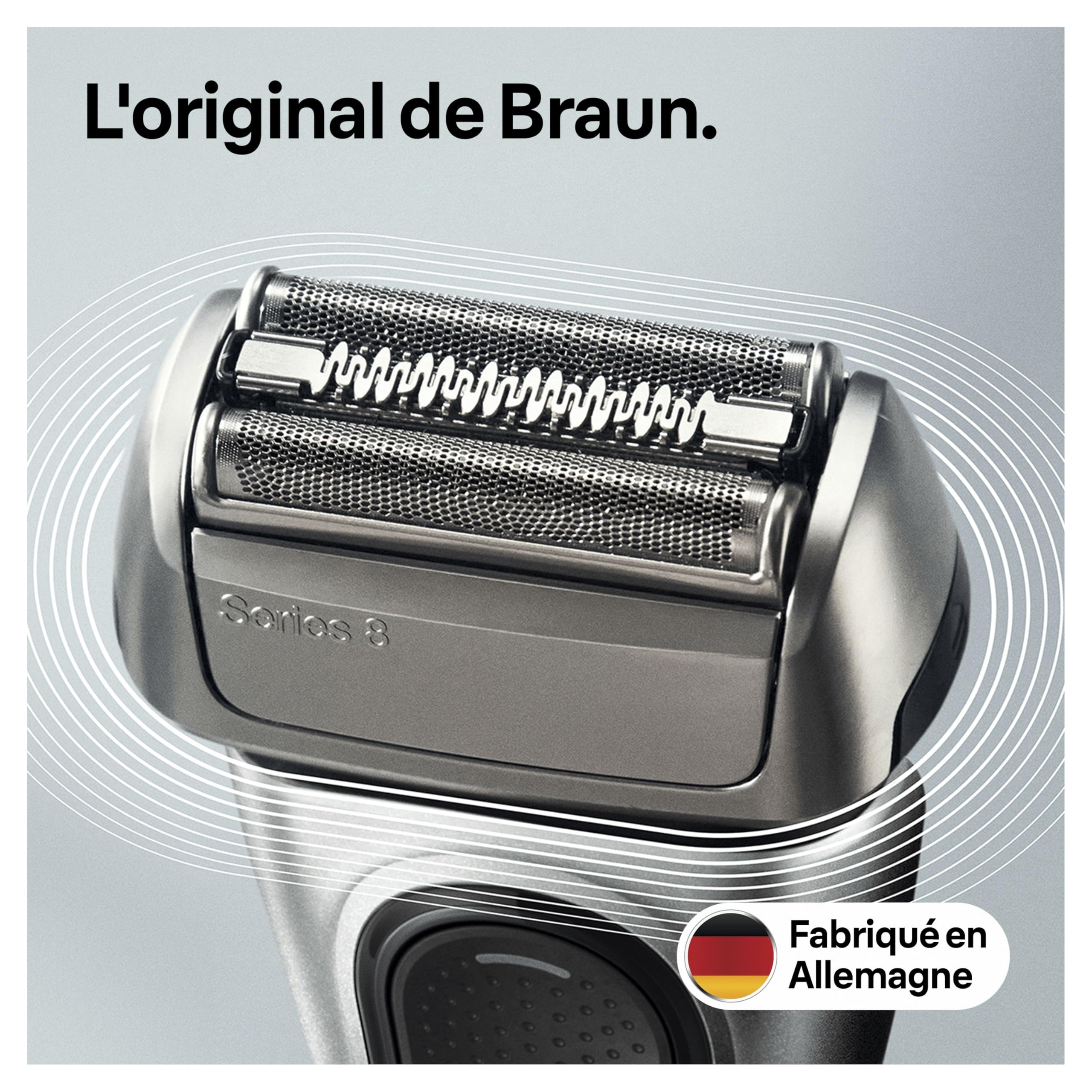 Braun 83M, Tête De Rasoir De Rechange, Originale, Pour Rasoir Électrique Series 8 – Argent
