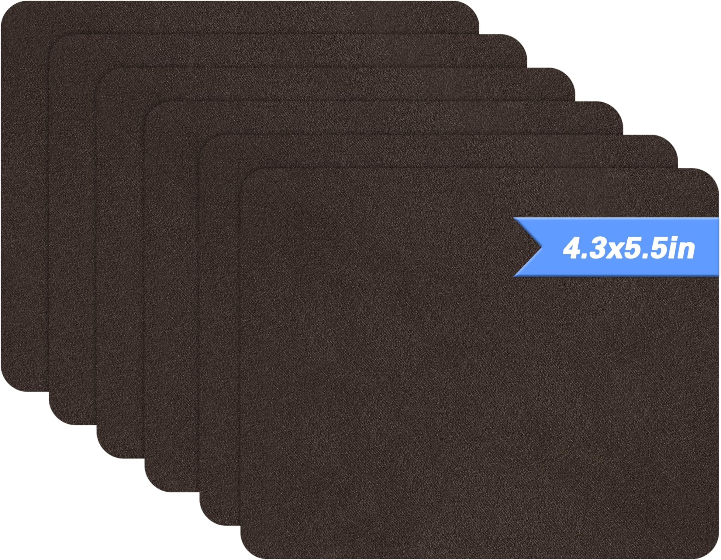 - Azobur Sofa Fabric Repair Patch, 6 Piece Microfiber Patches, Self Adhesive Fabric Sofa Patch Repair Fabric, Luxurious Look, Quick Fix Sofa.(Dark Brown)