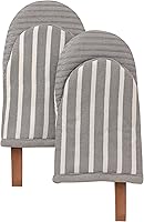 Vista 10 de Folkulture Mini guantes de horno resistentes al calor (5.75 x 9) Juego de 2 guantes cortos para horno con lazo para colgar, guantes de horno