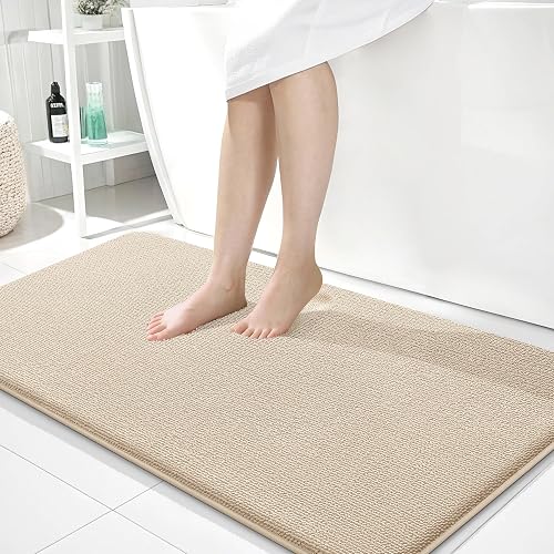 OLANLY Memory Foam Bathroom Runner Rugs 45x27, Absorbent Long Mat,