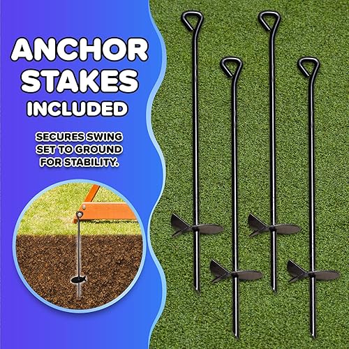 Miniatura 5 de Sportspower Kingston - Juego de columpios de madera 2 columpios ajustables en altura y barra de columpio de trapecio, juego al aire libre para patio