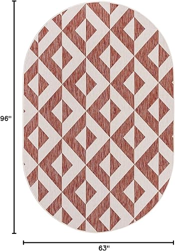 Vista 8 de Unique Loom Unique Loom Outdoor Collection - Alfombra de área - Napa (3 pies 3 pies, redonda, amarillo y aguamarina/amarillo)