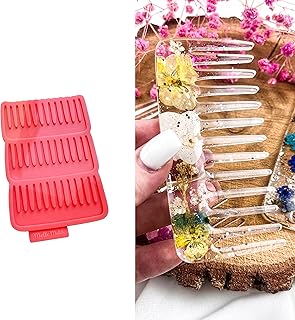 مشط شعر من السيليكون مكون من 3 امشاط للراتنج والايبوكسي - اصنع اكسسوارات تجميل شعر لطيفة وعصرية - من ميلب مولدز