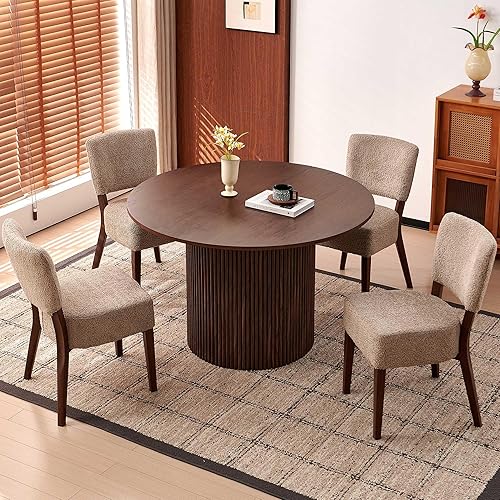 Miniatura 19 de Juego de 2 sillas de comedor apilables, sillas auxiliares de cocina tapizadas de tela moderna, silla de comedor moderna de mediados de siglo con