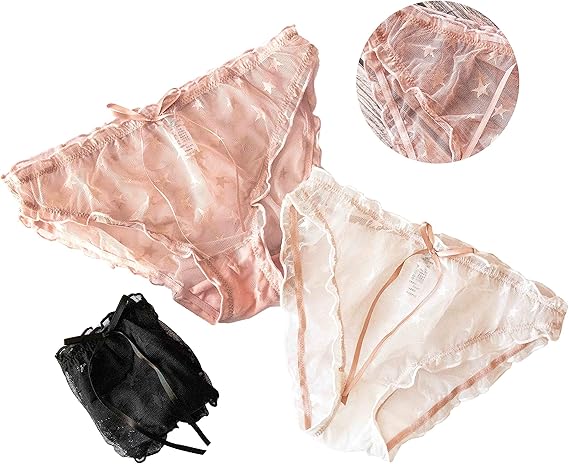 Amazon Co Jp Me S レディース おしゃれなレースショーツ３枚セット かわいいレギュラショーツ 綿 通気 服 ファッション小物