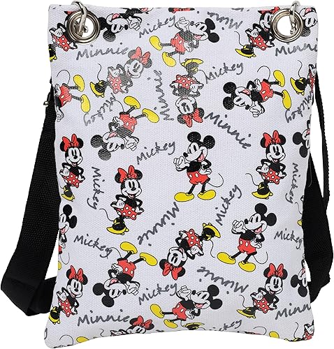 Miniatura 2 de Disney Bolsa de pasaporte cruzado de viaje Mickey Minnie Eeyore Stitch All Over Print