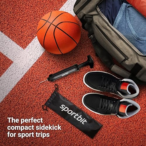 Miniatura 6 de SPORTBIT Ball Pump with 3 Needles, Nozzle, Extension Hose, Pouch - Great Air Pump for Exercise Sport Balls - Football & Soccer, Basketball,