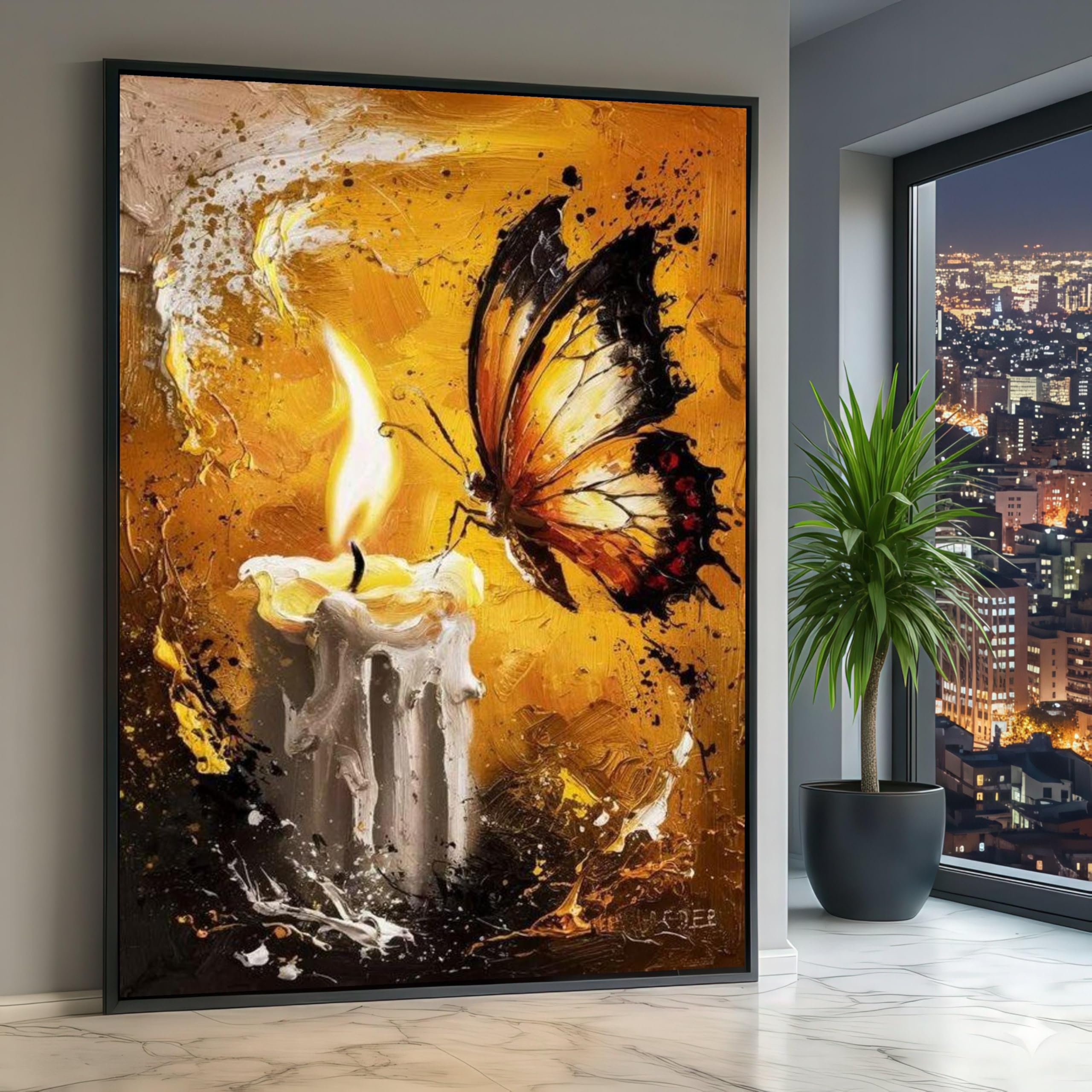 Lienzo de mariposas de diseño abstracto para llenar de energía positiva tu hogar 8