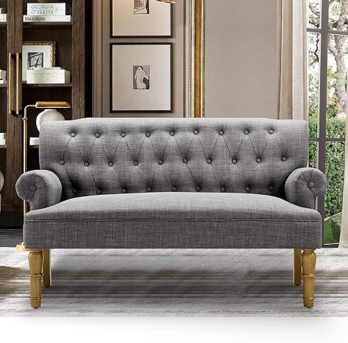 Rosevera Hermosa para Sala Love Seats - Sofá en una caja, sofás largos para sala de estar, sofá biplaza, estándar, gris paloma