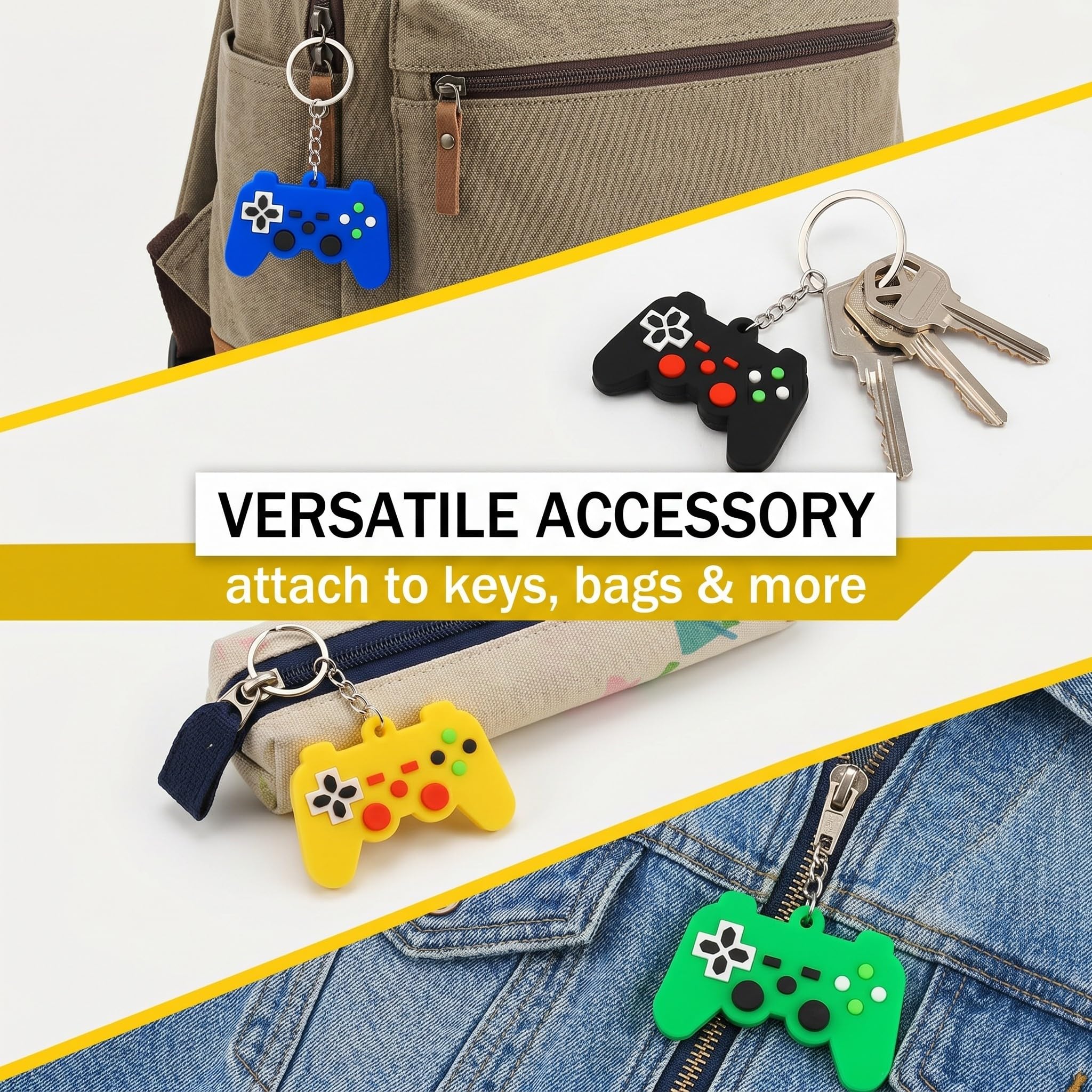 DIYEAH 30 Llaveros de Control de Videojuegos Multicolor para Fiestas Cumpleaños, Llavero Colgante de Mando Gamer Ligero y Portátil, Suministros Decorativos para Recuerdos y Regalos DIYEAH 30 Llaveros de Control de Videojuegos Multicolor para Fiestas Cumpleaños, Llavero Colgante de Mando Gamer Ligero y Portátil, Suministros Decorativos para Recuerdos y Regalos