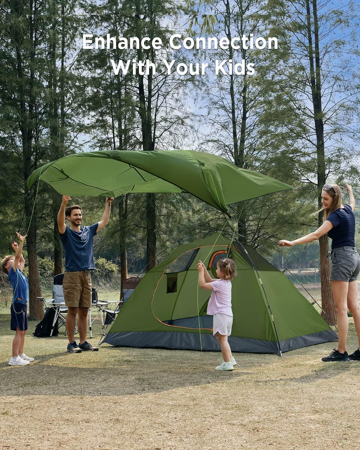 Ciays Camping Tent, Waterproof Family Tent with Removable Rainfly and Carry Bag, Lightweight Tent with Stakes for Camping, Traveling, Backpacking, Hiking, Outdoors : Sports & Outdoors