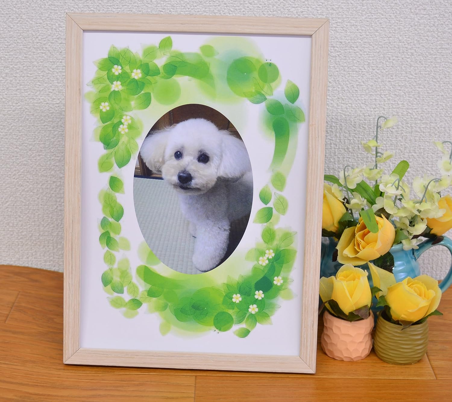 ユーパワー Yu-Power Photo Frame Natural White Photo Size: A4 Size (8.3 x 11.7 inches (210 x 297 mm)