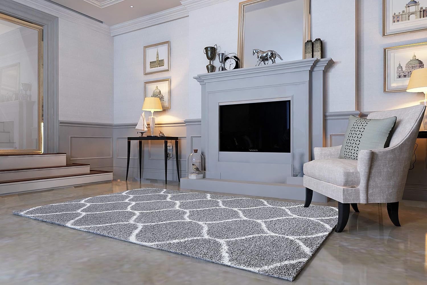 Elegant Comfort Luxury Softest, Shaggy Collection Modern