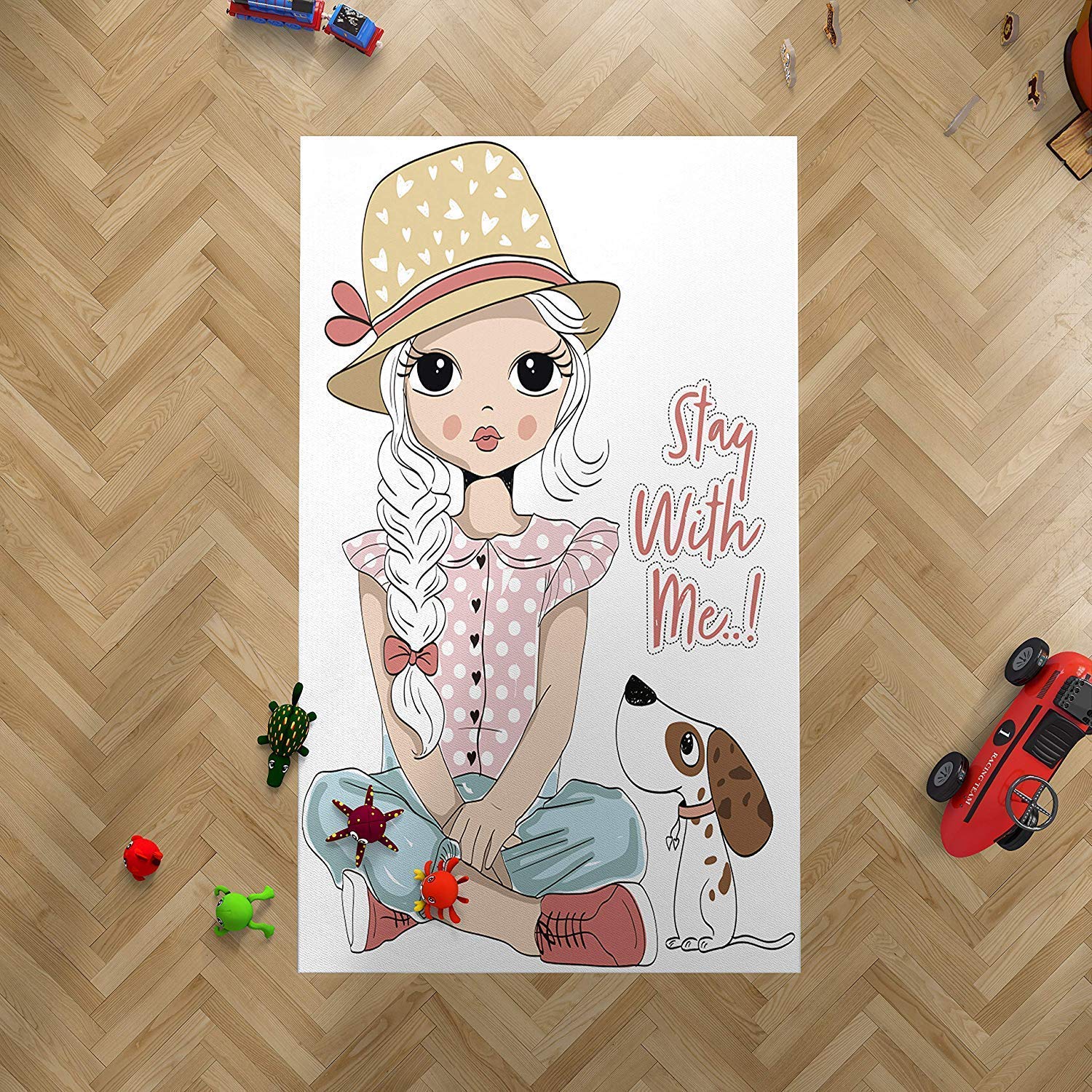 Oedim - Tappeto per Bambini Stay with Me, in PVC, 95 x 165 cm, Pavimento vinilico, Decorazione per la casa, Pavimento Sintetico, Pavimento Protettivo per Bambini