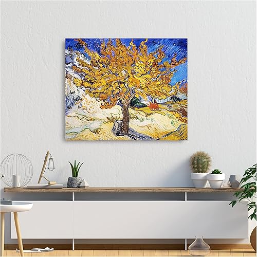 Miniatura 1540 de A&T ARTWORK The Starry Night de Vincent Van Gogh. Tamaño del marco: 36 x 30 pulgadas, tamaño de la imagen: 30 x 24 pulgadas, reproducciones clásicas