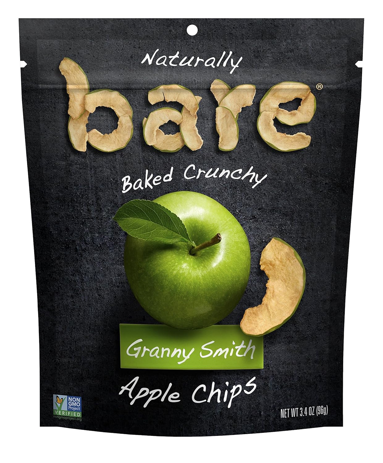 Bare Natural Apple Chips, Granny Smith, Gluten Free + Baked, Multi Serve Bag - 3.4 Oz (6 Count)
