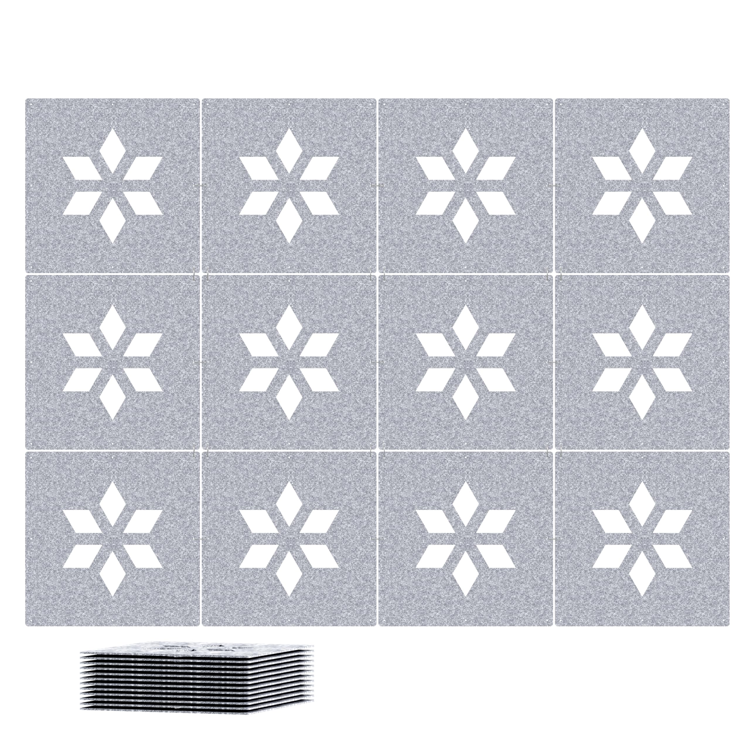Light Gray Room Divider Panels - 12 Pack -4