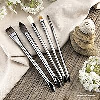 Vista 3 de Royal & Langnickel Zen - Juego de pinceles de acuarela de mango corto, 5