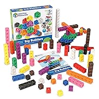 Learning Resources Big Builders MathLink Cubes - Set di Costruzione Educativo