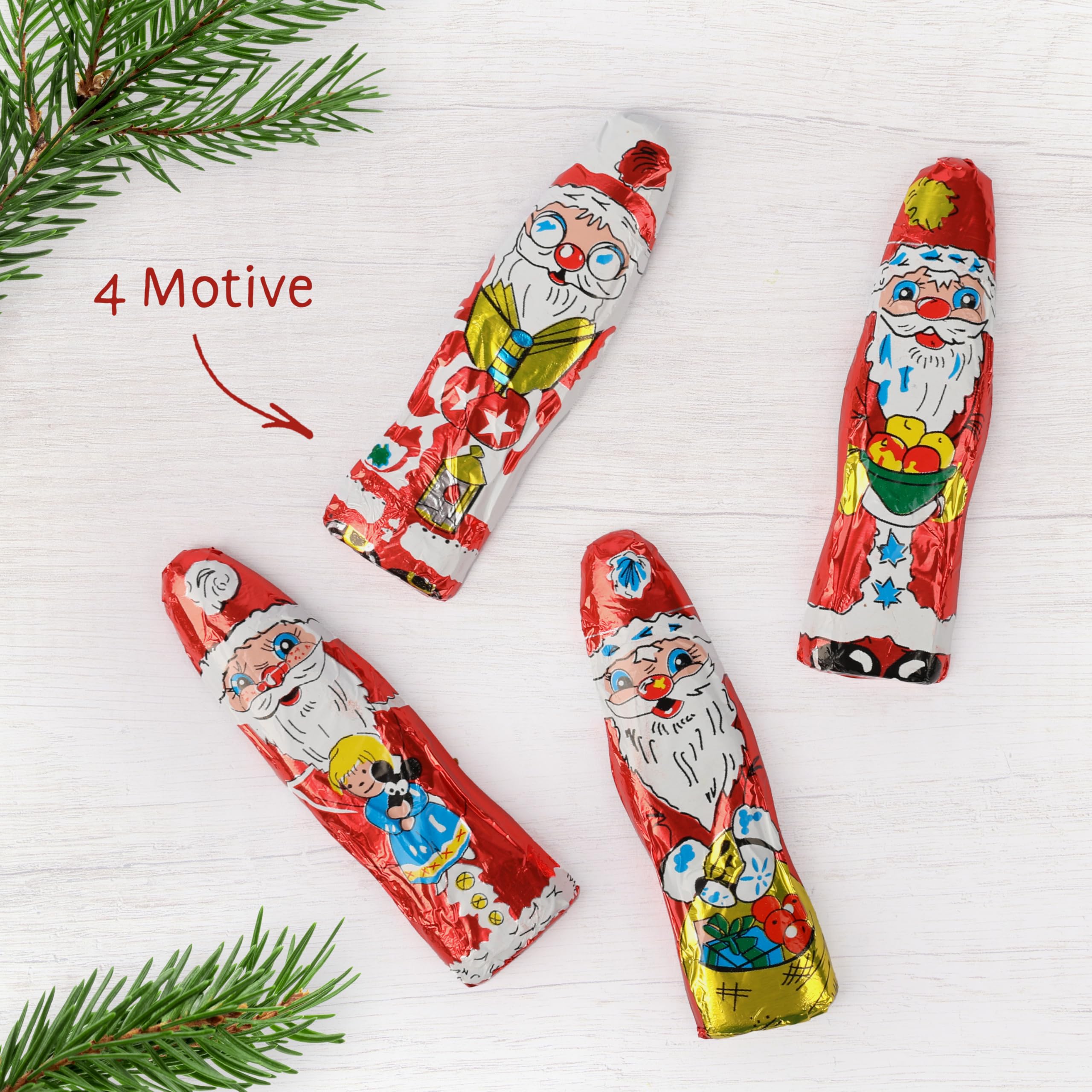 Storz Schoko Weihnachtsmännchen Vorteilspack – 140 Stück à 5,5g – Schokolade einzeln verpackte Nikolaus Schokolade – Ideal für als Adventskalender Füllung oder Schulen, Kitas & Weihnachtsgeschenke
