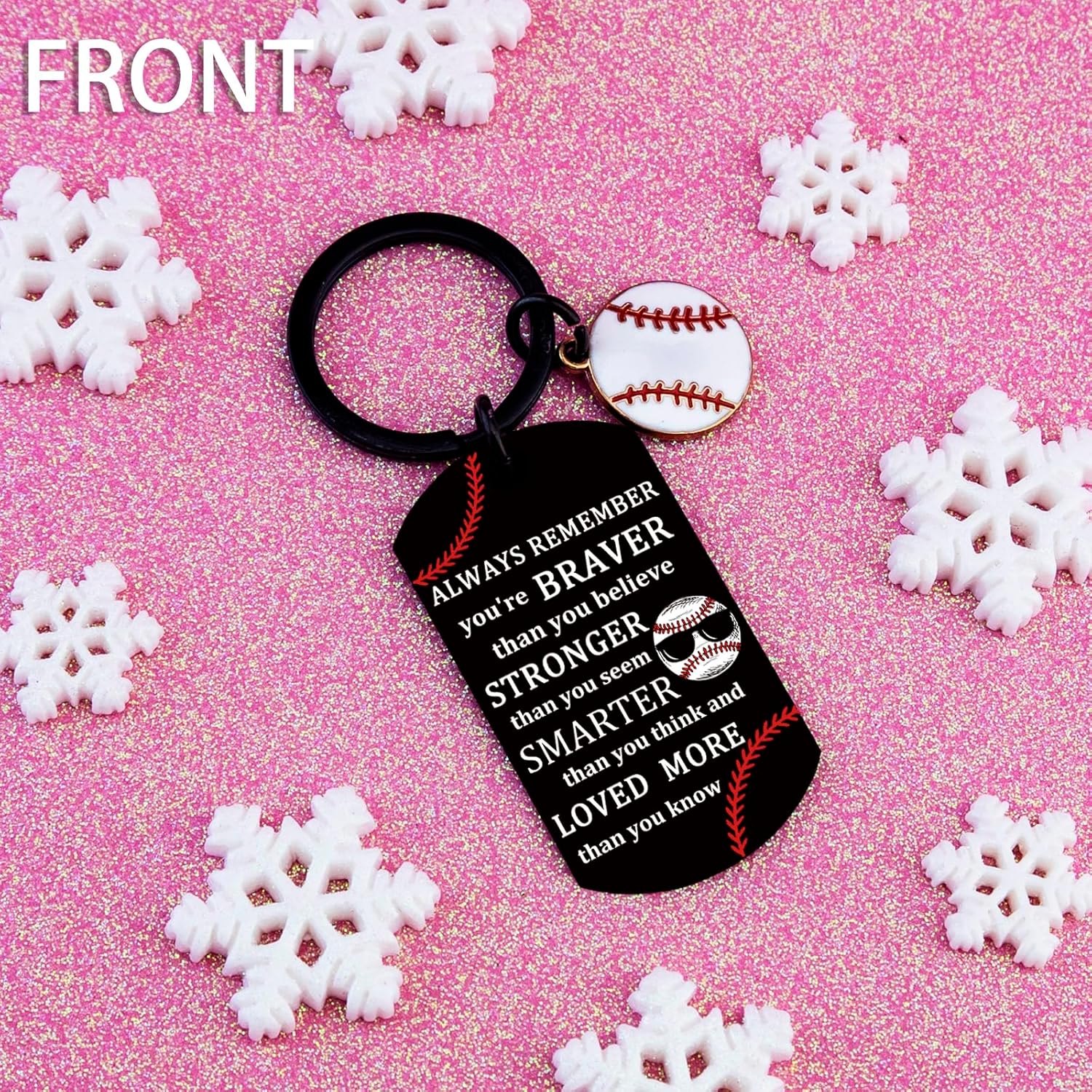 Baseball Keychain Stuff Baseball Accessories for Boys Baseballs Gifts for Men Team Player Inspirational Baseballs Stocking Stuffers Senior Night Gifts - Image 2