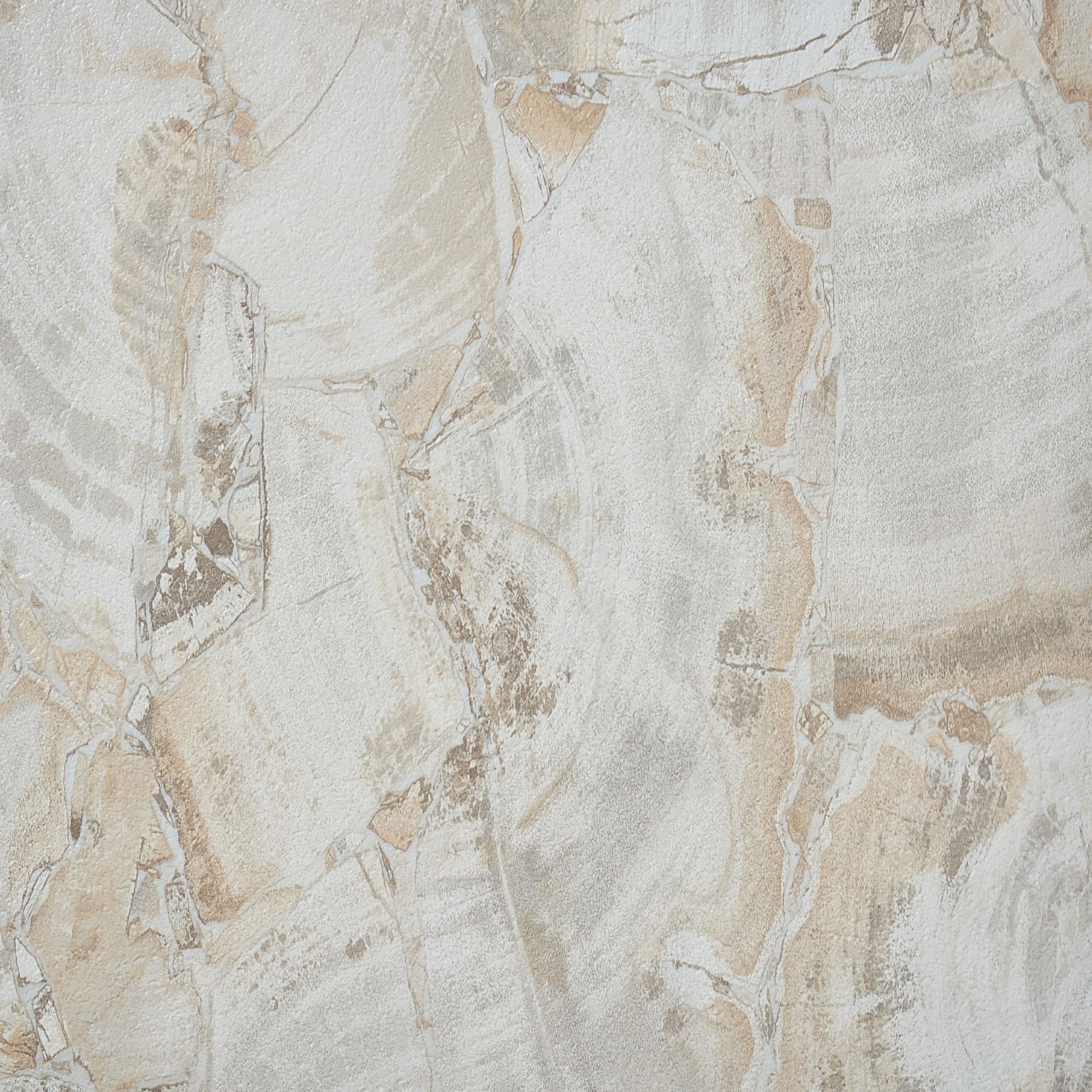 Vinyl Floor Tiles Self Adhesive - 50 Pack / 50sqf (4.65 sqm) Vinyl Flooring Peel And Stick Floor Tile - 12x12 inch (30.5x30.5cm) - For Kitchen, Living Room and Bathroom - Beige Marble Flow