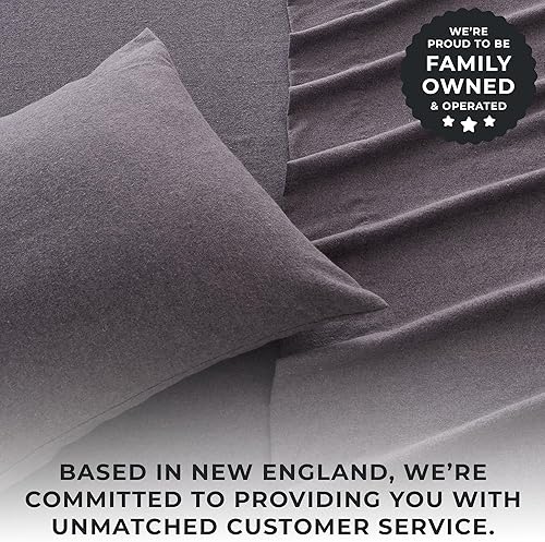 Miniatura 4 de Great Bay Home Juego de sábanas de franela de mezcla de algodón de 4 piezas, sábanas y fundas de almohada de algodón, cálidas, doble cepillado para