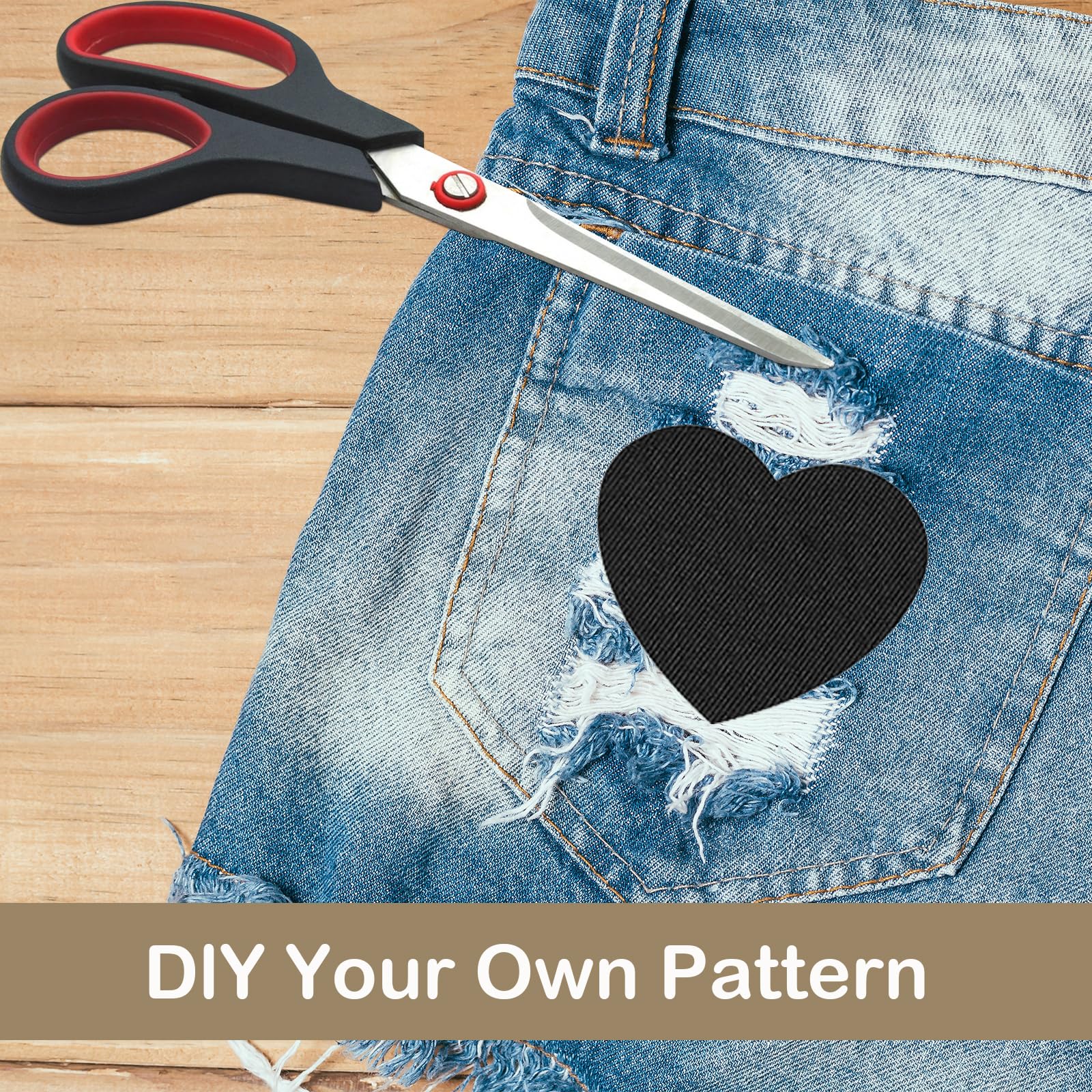 REQAG 15 stuks patches om op te strijken, jeans, om op te strijken, voor kleding, strijkpatches, stof, om op te strijken, reparatie, patches voor kleding, T-shirt, jeans, jas, tas