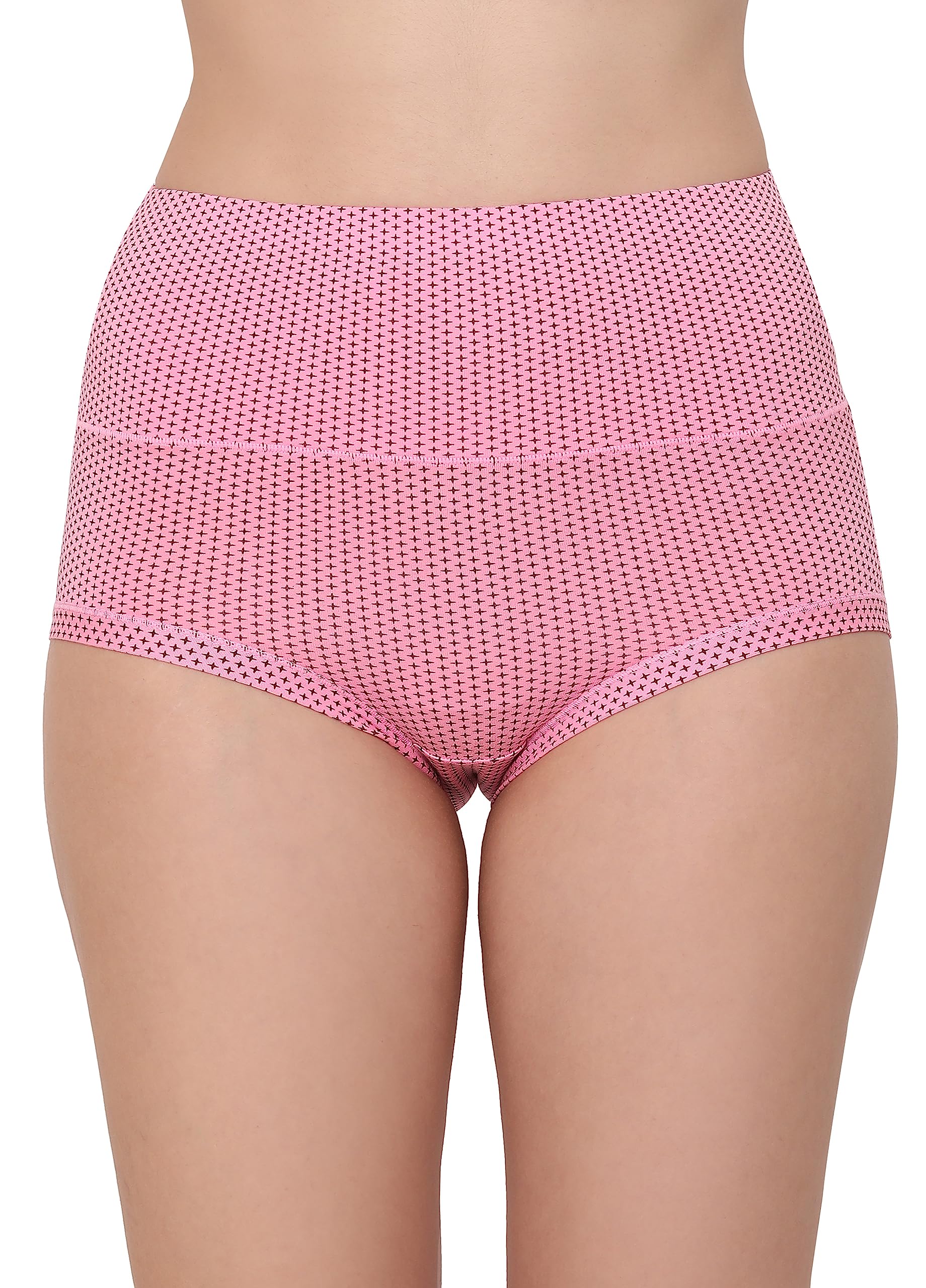 glamoras Women Cotton Spandex Tummy Control High Waist Panties Soft Breathable Stretchable Seamless Hipsters Underwear for Daily Use Full Coverage Hipster Panty-picture-30