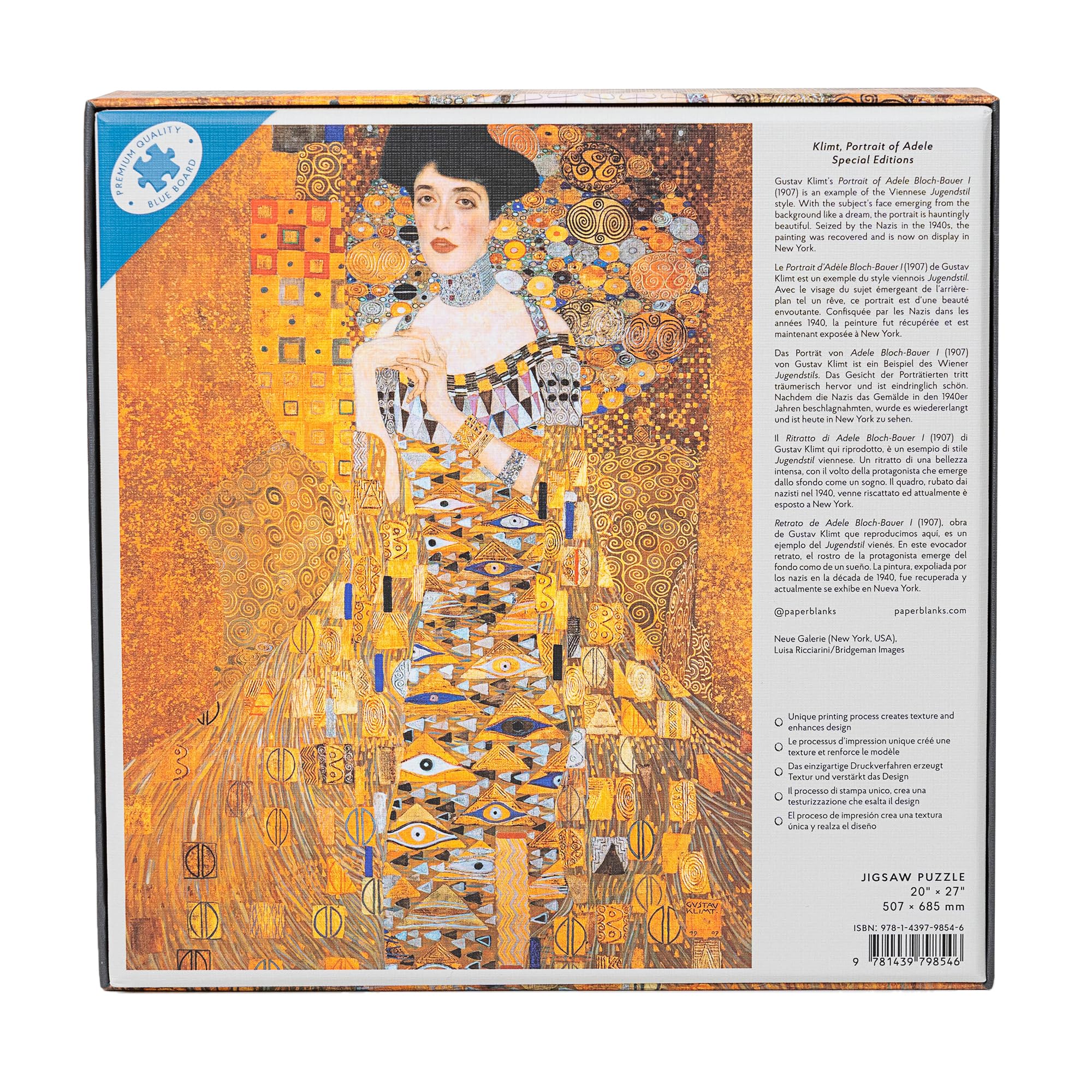 Paperblanks | Klimt, Ritratto di Adele | Edizioni Speciali | Puzzle | 1000 pezzis