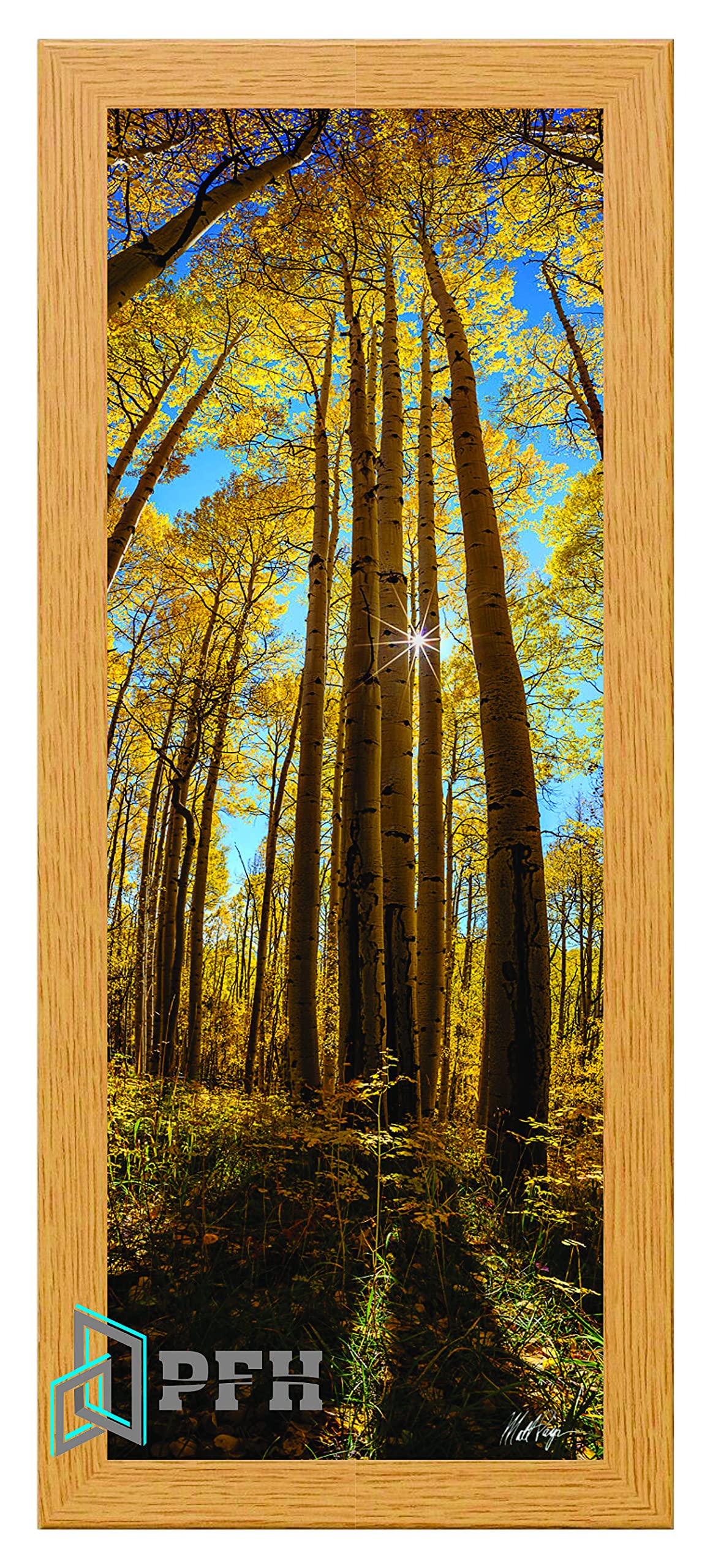 Photo Frames Oak 80Cm X 50Cm Modern Flat Style Wood Picture Poster Frame Front Acrylic Glass