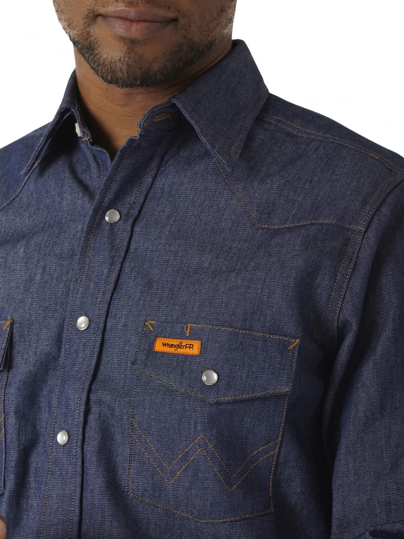 WRANGLER Herren Big & Tall Flame Resistant Western Two Pocket Snap Shirt Work Utility Hemd (1er Pack)