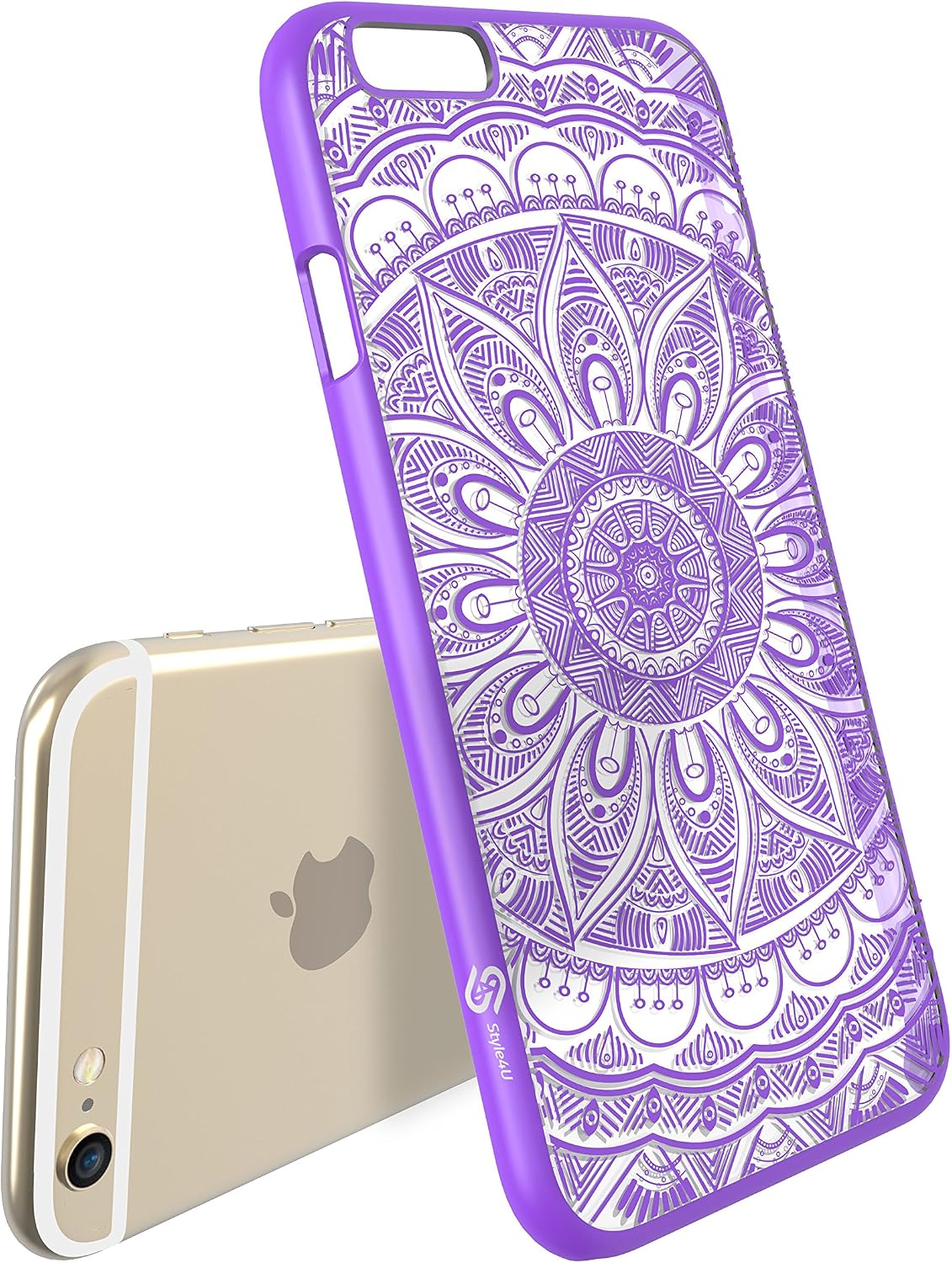 iPhone 6 Case, Style4U iPhone 6 [Purple] Tribal Totem Design Slim Fit Case Cover for Apple iPhone 6 4.7 Inch with 1 Stylus and 1 HD Clear Screen Protector [Purple]
