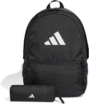 adidas Unisex Pencil Case Backpack, black/white, One Size
