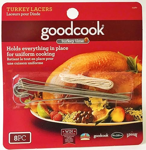 Miniatura 2 de Good Cook Pop Up Timer, Good Cook Turkey Lacers, hoja de puntas de asado de pavo. Paquete de horneado de horno navideño navideño