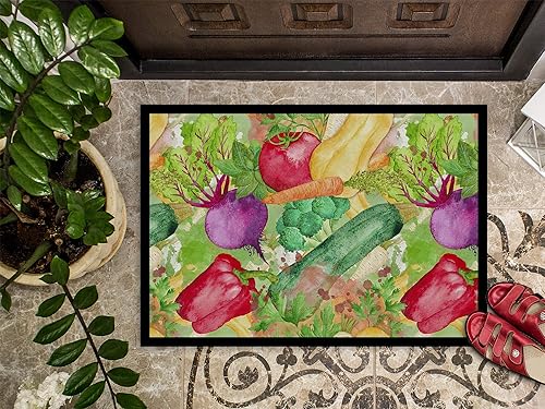 Miniatura 3 de Caroline's Treasures BB7572MAT - Tapete de acuarela para puerta delantera, de granja a mesa, de 18 x 27 pulgadas, para interiores y exteriores, para