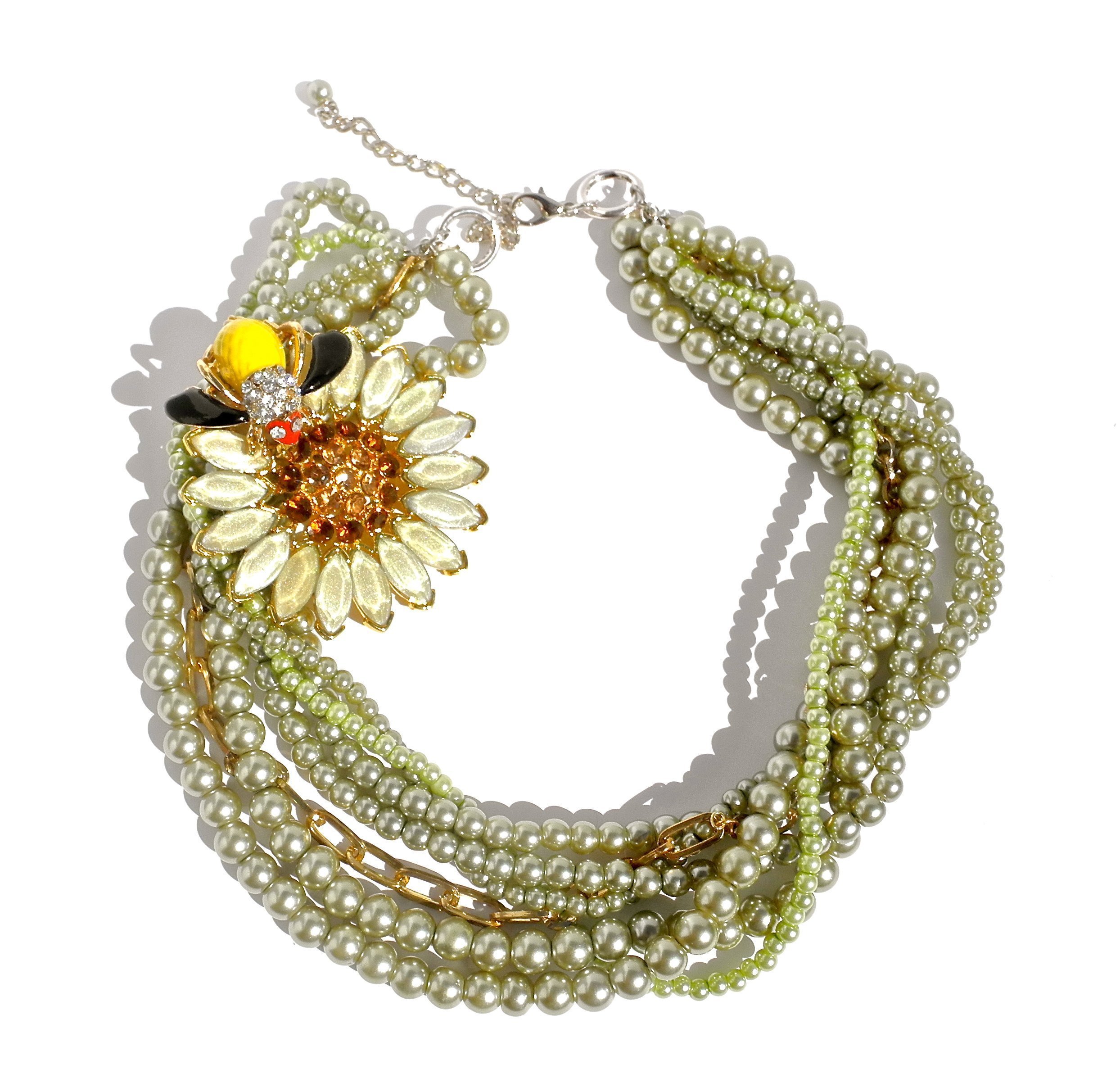 Multi-strand Pearl Statement Necklace