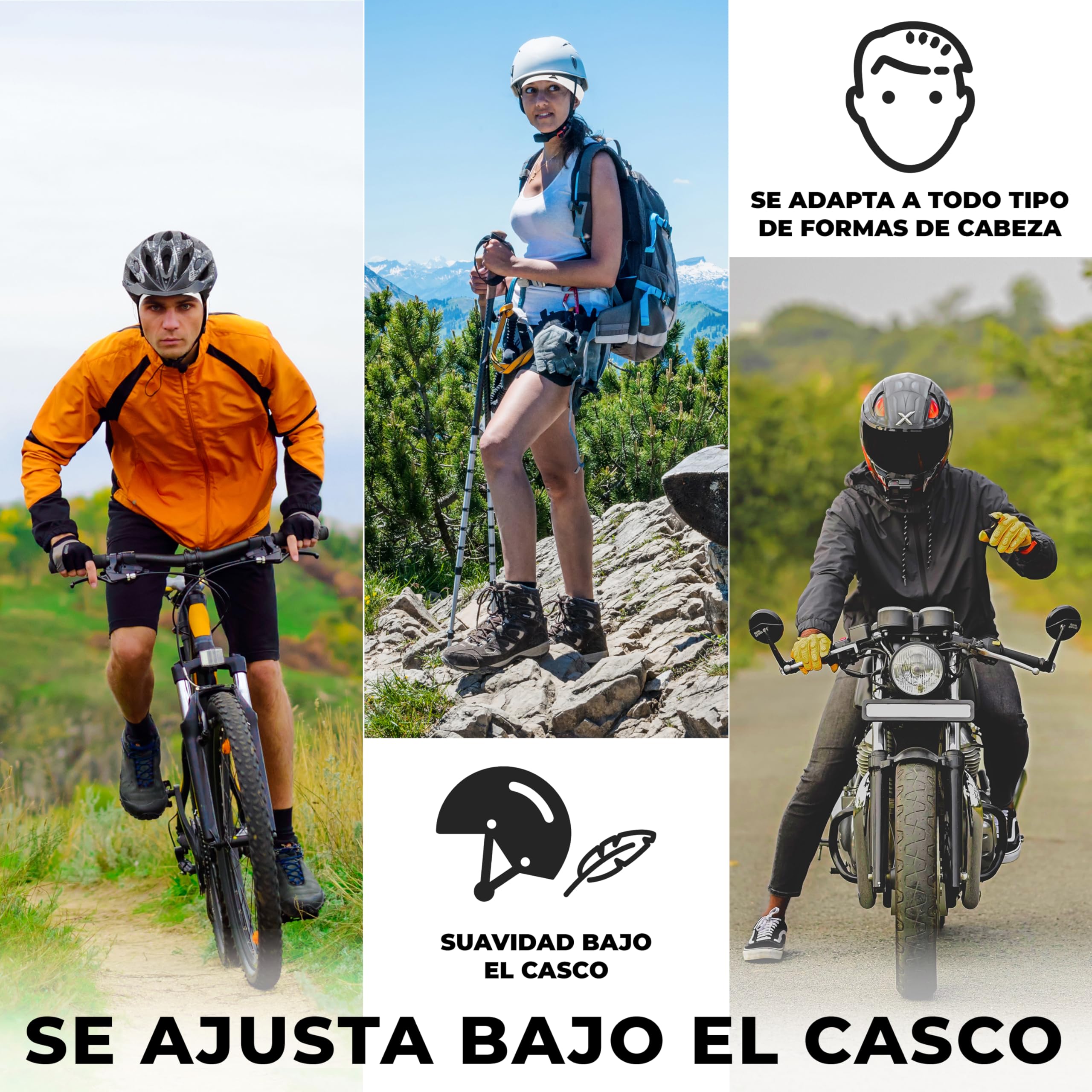 French Fitness Revolution - Gorro para Correr, Forro de Casco para el Running - Retención Térmica Óptima y Absorción de la Humedad - Ideal para Llevar Debajo del Casco