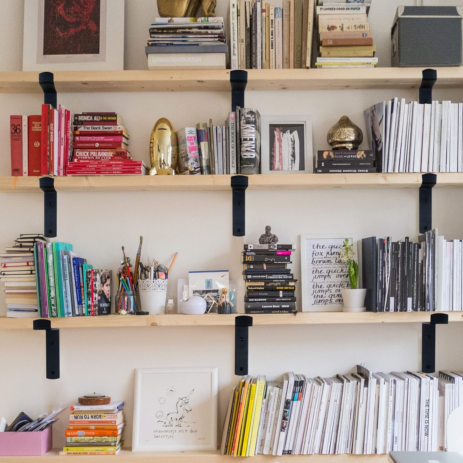 Rustic Shelf Brackets 12 Inches - Shelving Brackets with Mounting Hardware - Heavy Duty Shelf Brackets 12 Inch Shelf Bracket - Ideal Brackets for Your Open Shelving Project