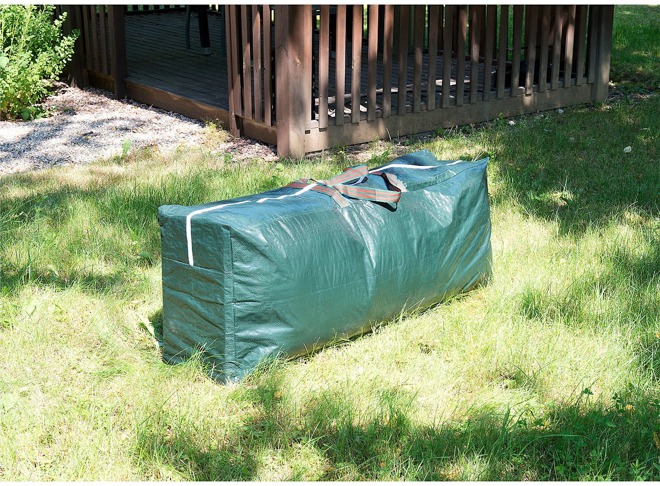 Royal Gardineer Aufbewahrungstasche: 2er-Set Taschen aus Gewebeplane für Gartenmöbel-Sitzkissen (Sitzauflagen Tasche, Gartenstuhl Sitzkissen Abdeckhaube, EIS)