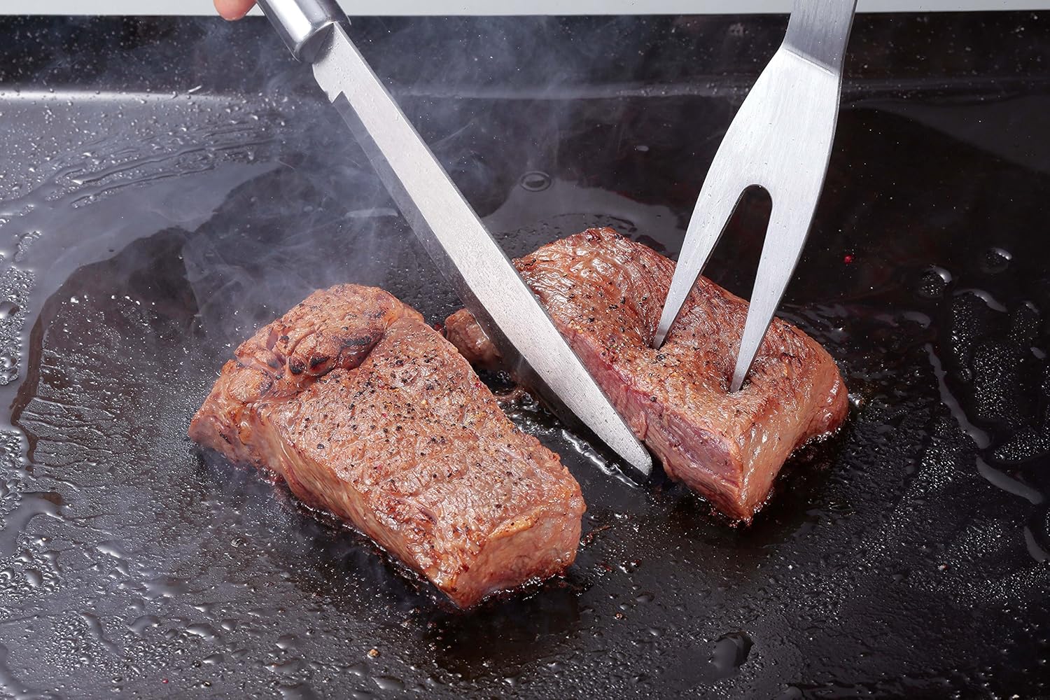 Captain Stag UG-3249 BBQ Cooking and Barbecue Tool Set, Tongs, Fork, Knife, Turner, Storage Bag Included, Stainless Steel