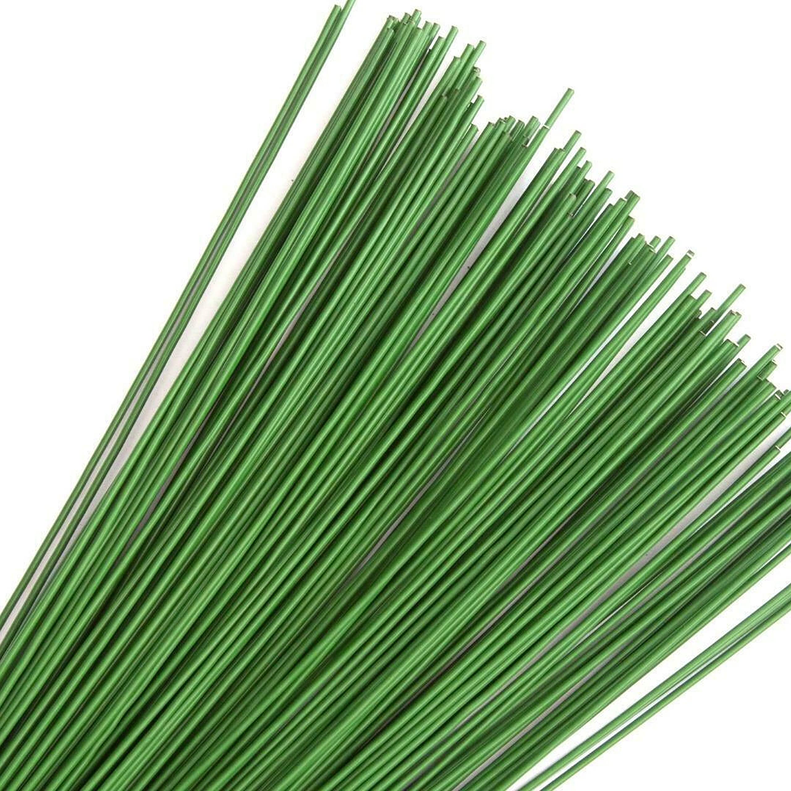 Stub Wire Green Florist Wires - 14" 22 gauge
