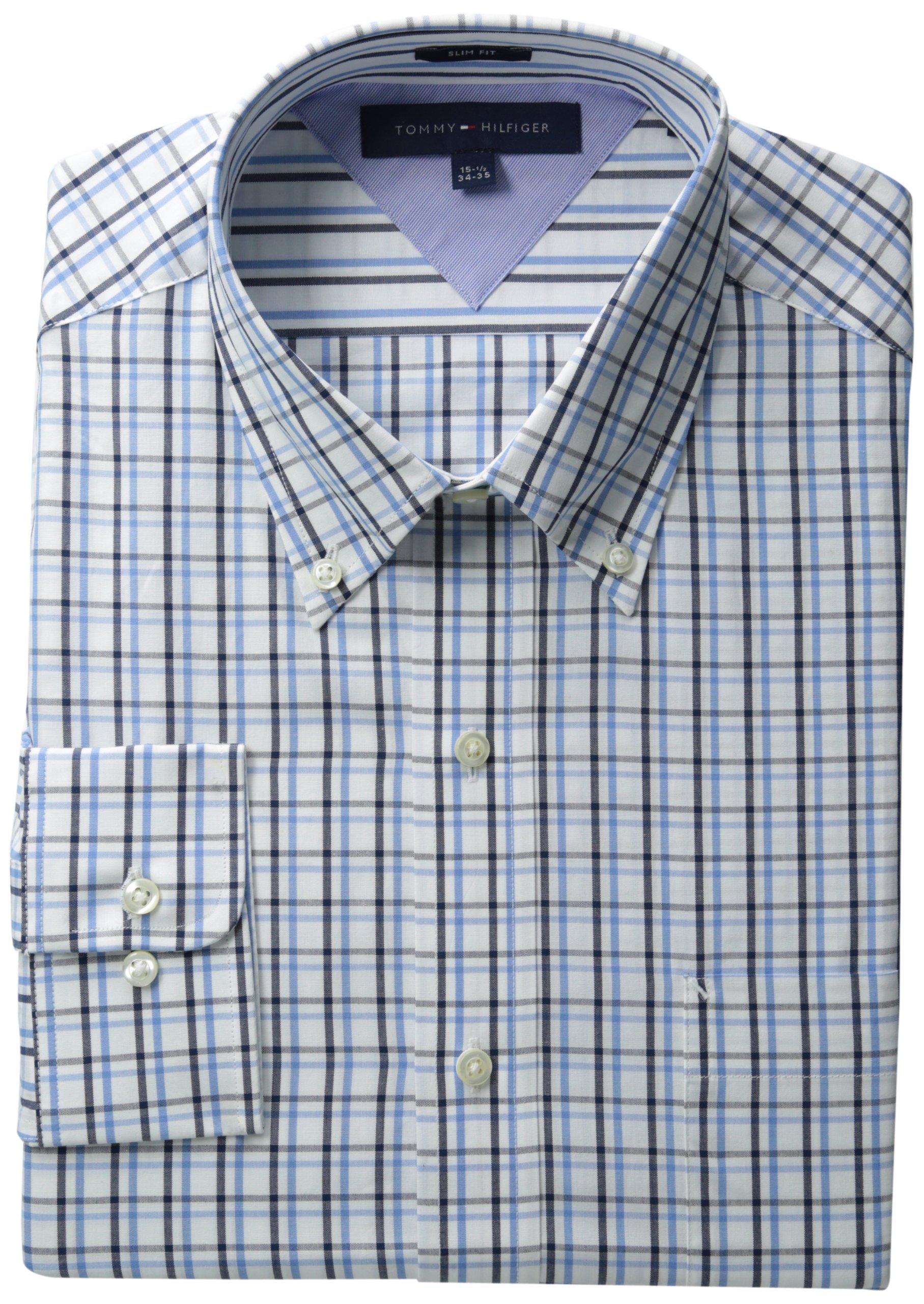 Tommy Hilfiger Men's Long-Sleeve Slim-Check Button-Down Shirt