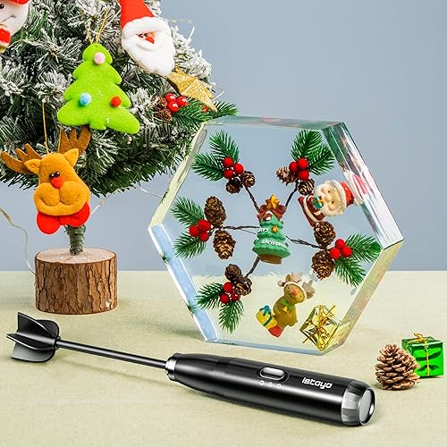 Miniatura 14 de ISTOYO Mezclador de resina premium, mezclador de epoxi de batería de mano para salvar tu muñeca, mezclador de resina epoxi Pro, agitador de resina