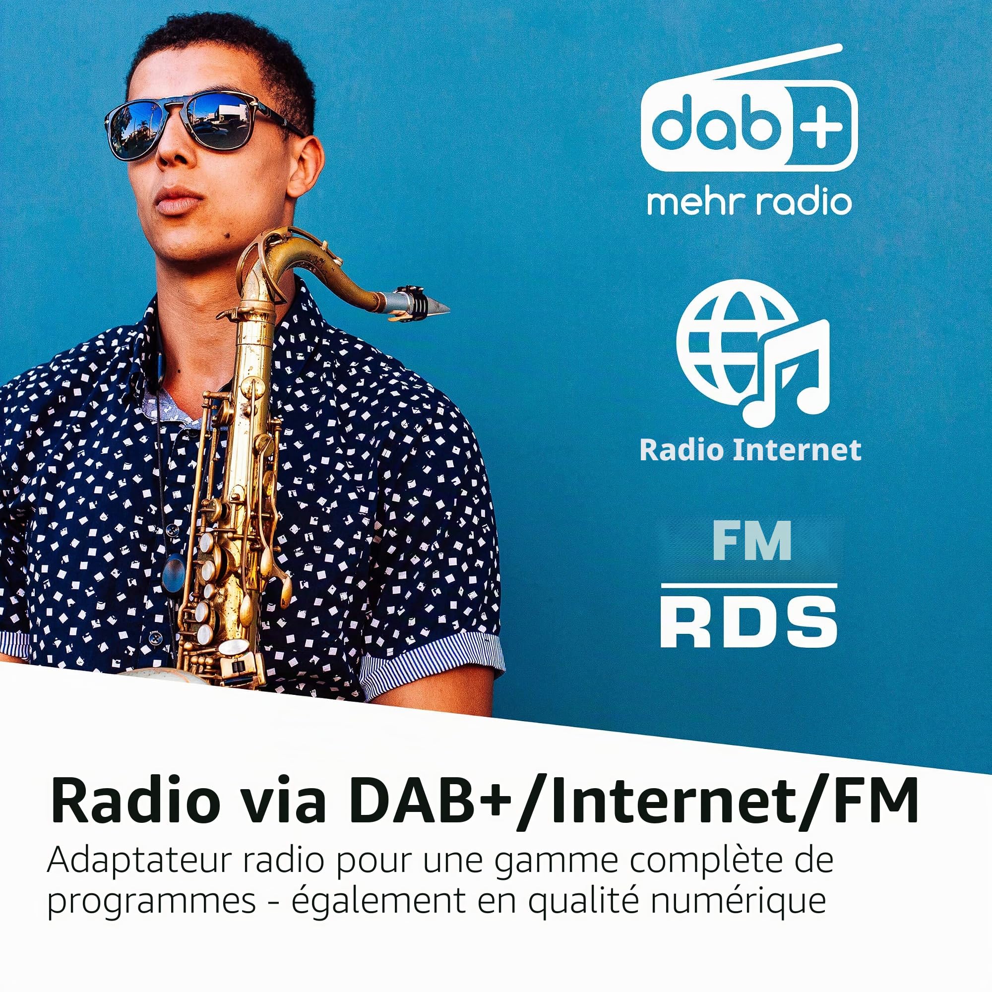 TechniSat DIGITRADIO 21 IR – Radio de Cuisine encastrable Dab+/FM/Internet (Bluetooth, Haut-Parleur Mono 2 W, écran Couleur 2,8", Horloge avec réveil) Blanc
