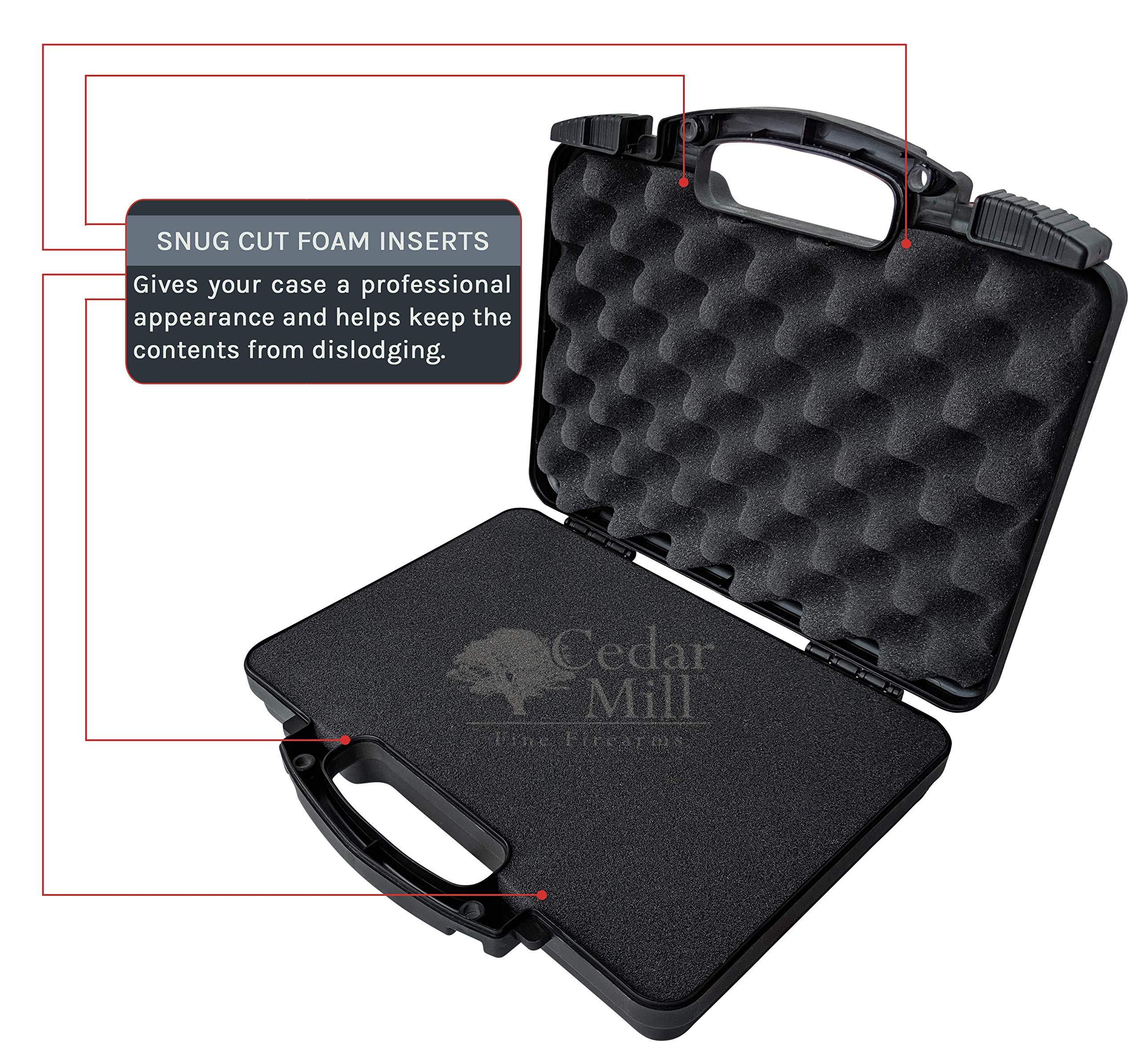 Hard Gun Case Pistol Case TSA Approved, LifelongDurability Hand Gun