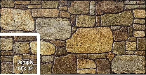 Dundee Deco Paneles de pared 3D  Revestimiento de pared gris peltre rubio con aspecto de piedra, revestimiento de espuma de poliestireno para