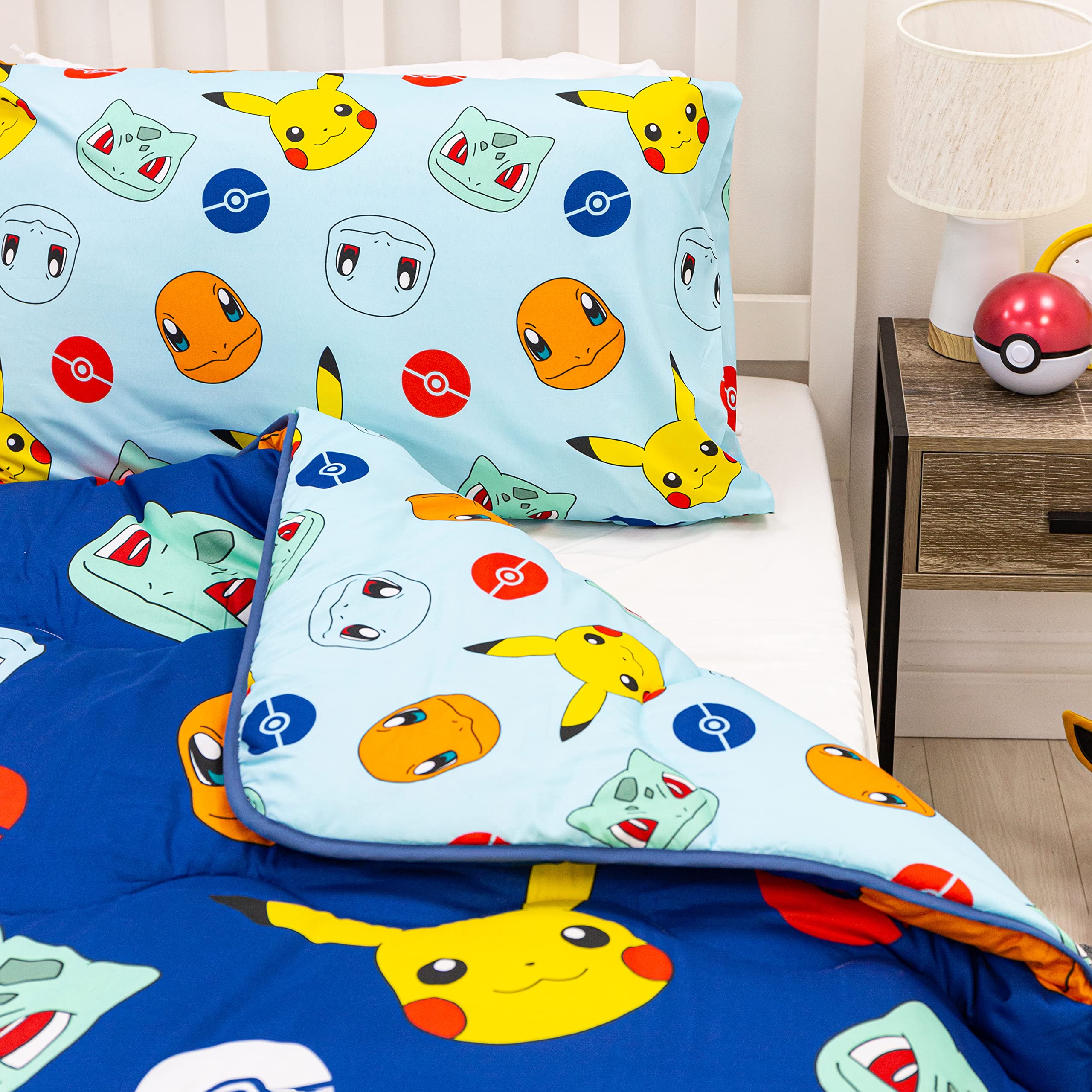 Rest Easy Bettdecke für Einzelbett, ohne Bezug, waschbar, ideal für Reisen und Übernachtungen, 10,5 Tog, Pokemon