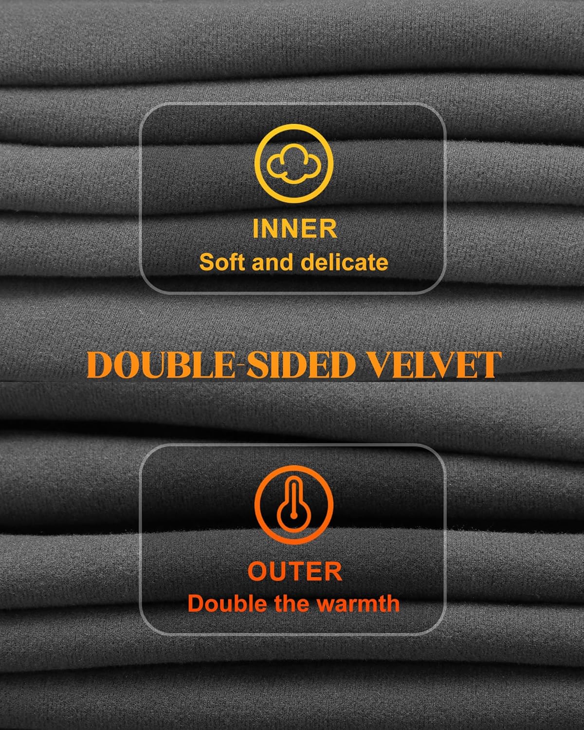 Huukeay 3 Pack Women's Thermal Shirts Long Sleeve De Velvet Lined Underwear Tops Crew Neck Slim Fit Basic Base Layer Tee