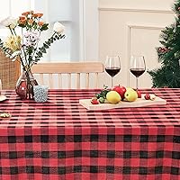 Vista 60 de Table Cloth Rectangle Table-Rustic Gingham Tablecloth Buffalo Plaid Table Cloth for Thanksgiving Christmas Kitchen Dining Room